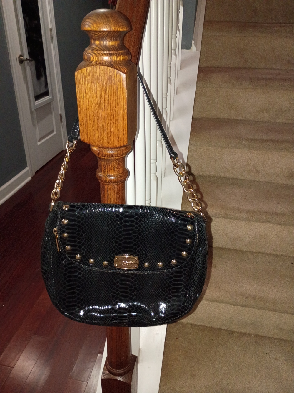 MICHAEL Michael Kors Y2K Bedford Collection  Shoulder Bag with Gold Chain